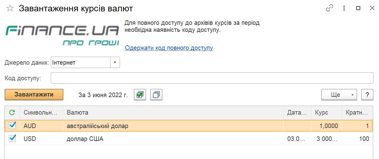 Валюты