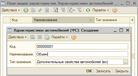 План видов характеристик